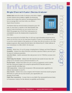 Infutest Solo Product Datasheet